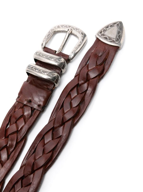 Brunello Cucinelli Brown Braided Leather Belt | Browns Belts