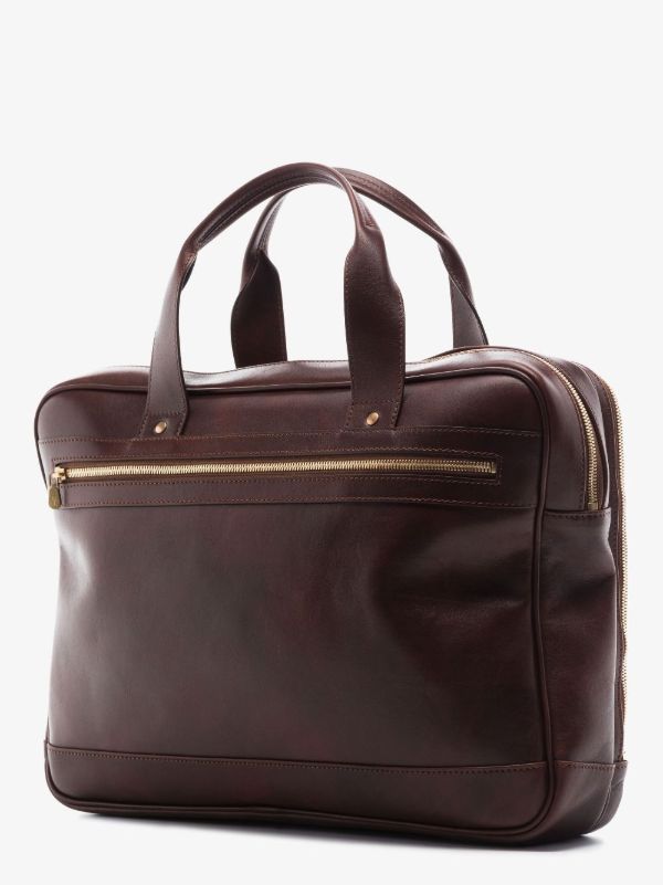 Brunello Cucinelli Brown Leather Briefcase | Browns Laptop Bags & Briefcases