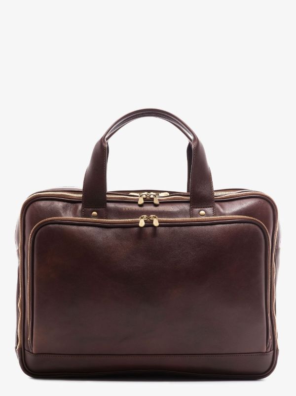 Brunello Cucinelli Brown Leather Briefcase | Browns Laptop Bags & Briefcases
