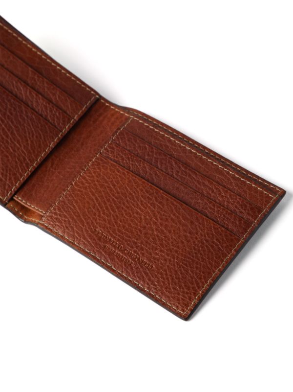Brunello Cucinelli Brown Logo Leather Bifold Wallet | Browns Wallets & Billfolds