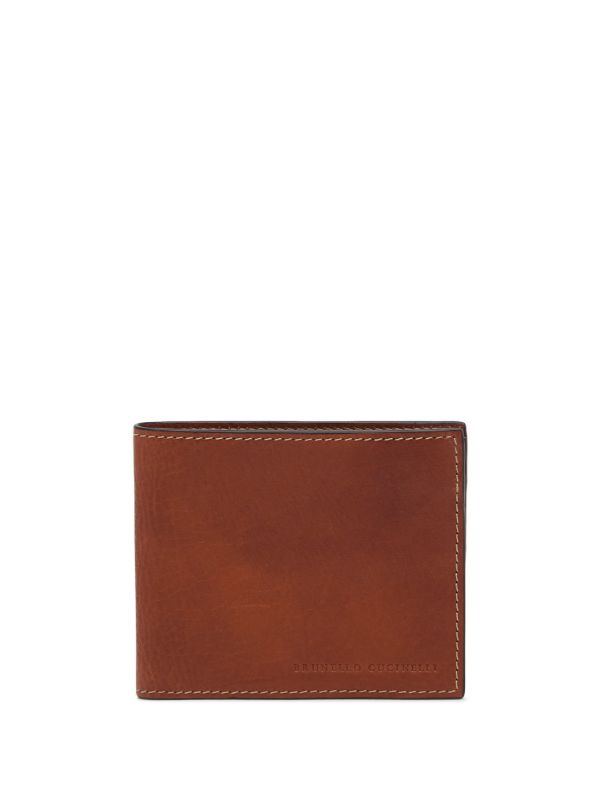 Brunello Cucinelli Brown Logo Leather Bifold Wallet | Browns Wallets & Billfolds