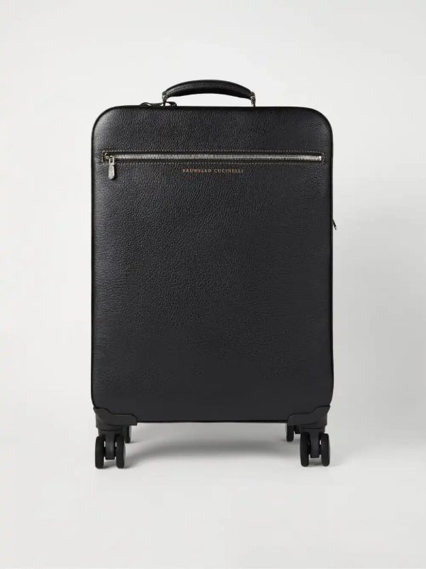 Brunello Cucinelli Grained Leather Suitcase | Browns Luggage & Holdalls