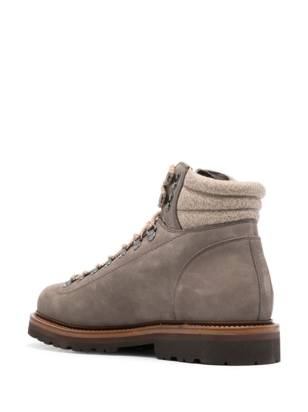 Brunello Cucinelli Lace-Up Leather Mountain Boots | Browns Boots