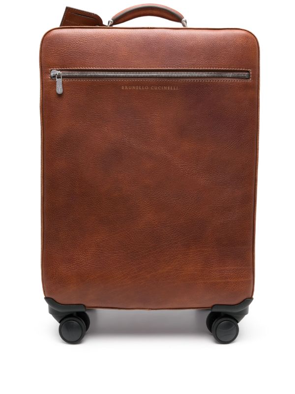 Brunello Cucinelli leather suitcase | Browns Luggage & Holdalls