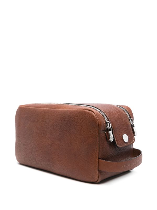 Brunello Cucinelli Leather Wash Bag | Browns Toiletry Bags