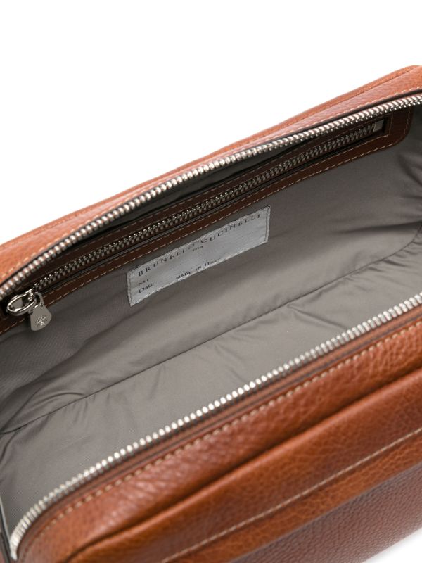 Brunello Cucinelli Leather Wash Bag | Browns Toiletry Bags
