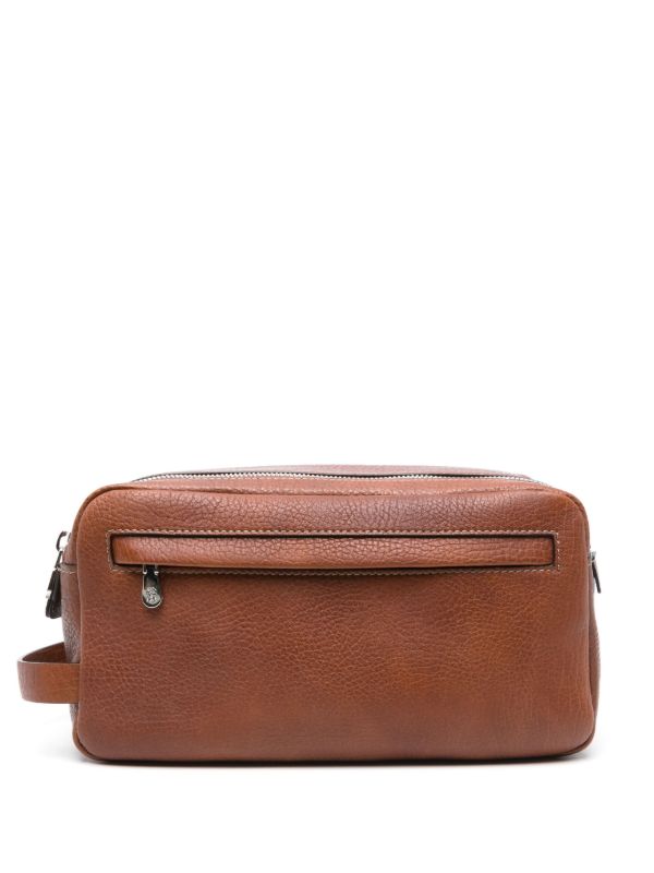Brunello Cucinelli leather wash bag | Browns Toiletry Bags