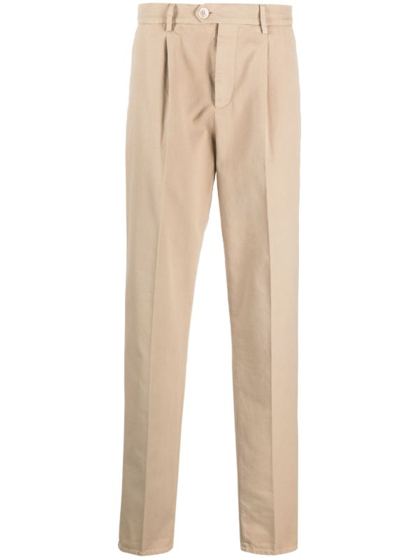 Brunello Cucinelli Neutral Straight-Leg Chino Trousers | Browns Chinos