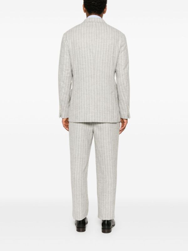 Brunello Cucinelli Striped One-And-A-Half-Breasted Suit | Browns Suit Jackets