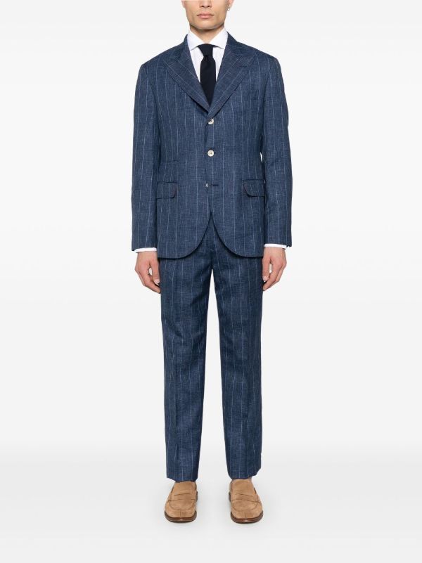Brunello Cucinelli Striped Suit | Browns Single Breasted Suits