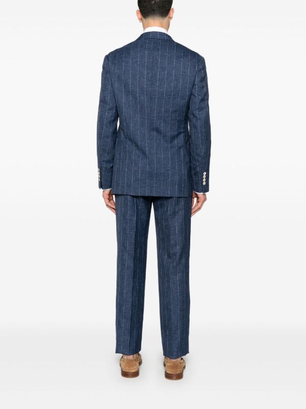 Brunello Cucinelli Striped Suit | Browns Single Breasted Suits
