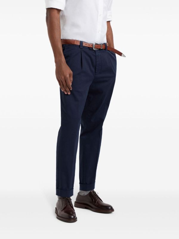 Brunello Cucinelli Tapered Cotton Trousers | Browns Tapered Pants