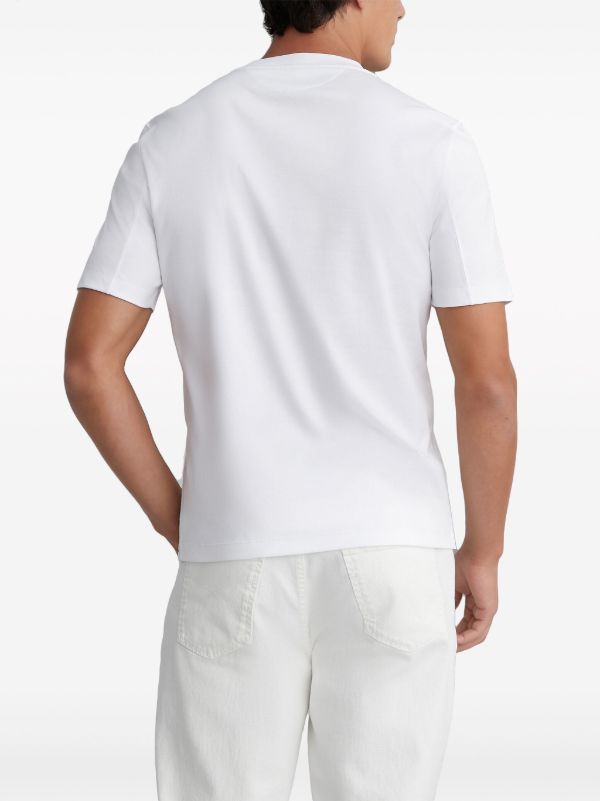 Brunello Cucinelli White Crew-Neck Cotton T-Shirt | Browns T-Shirts