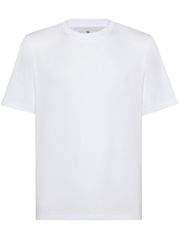 Brunello Cucinelli White Crew-Neck Cotton T-Shirt | Browns T-Shirts