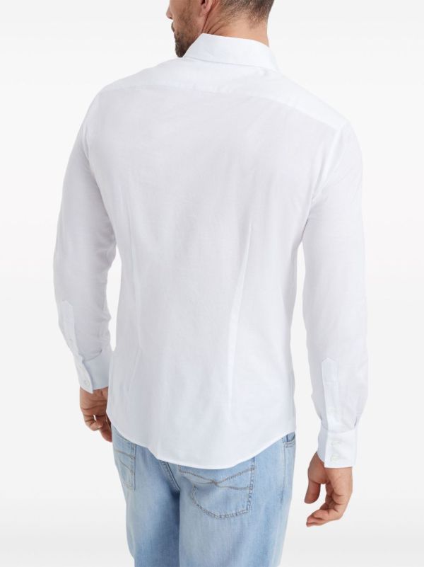 Brunello Cucinelli White Long-Sleeve Cotton Shirt | Browns Shirts