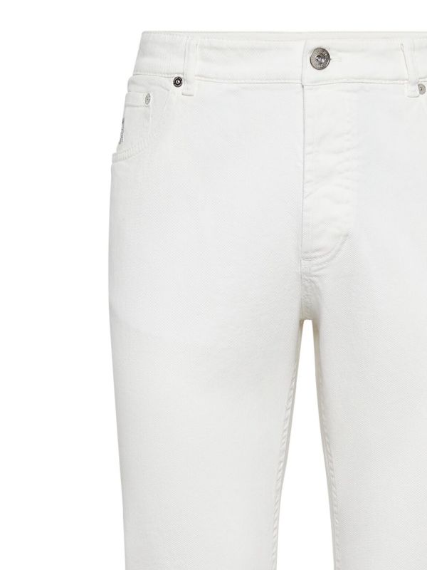 Brunello Cucinelli White Mid-Rise Slim Jeans | Browns Slim-Fit Jeans