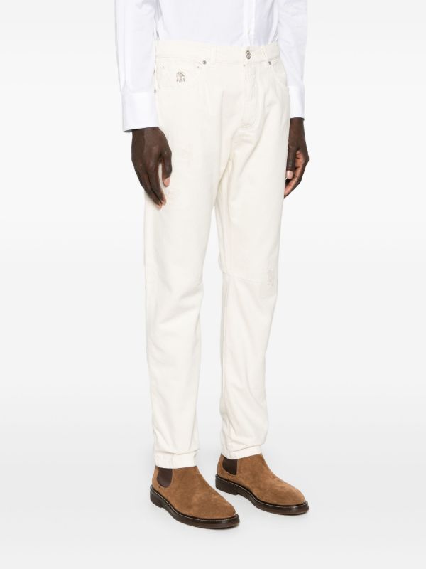 Brunello Cucinelli White Straight-Leg Jeans | Browns Regular & Straight-Leg Jeans