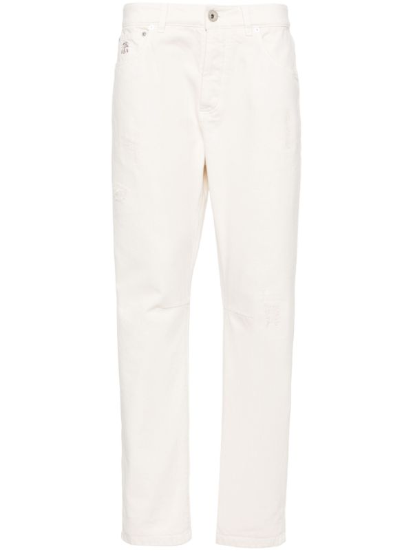 Brunello Cucinelli White Straight-Leg Jeans | Browns Regular & Straight-Leg Jeans
