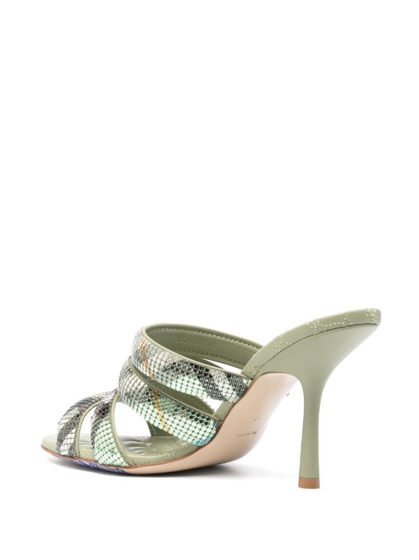 Burberry 100mm Check Mesh Mules | Browns Mules