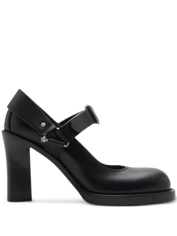 Burberry black Stirrup 85 leather pumps | Browns Pumps
