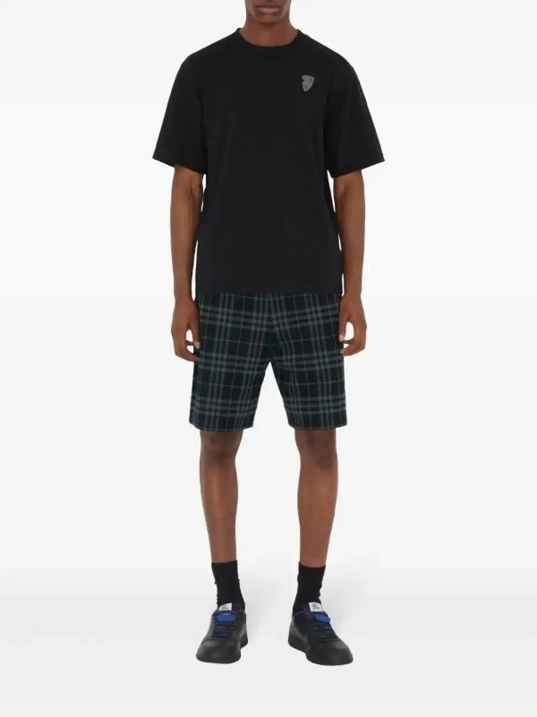 Burberry Blue Checked Shorts | Browns Track & Running Shorts