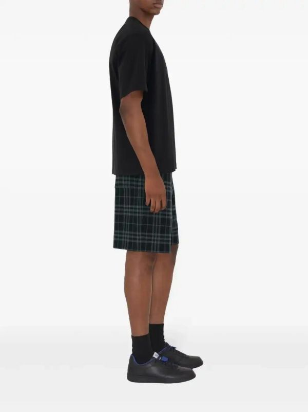 Burberry Blue Checked Shorts | Browns Track & Running Shorts