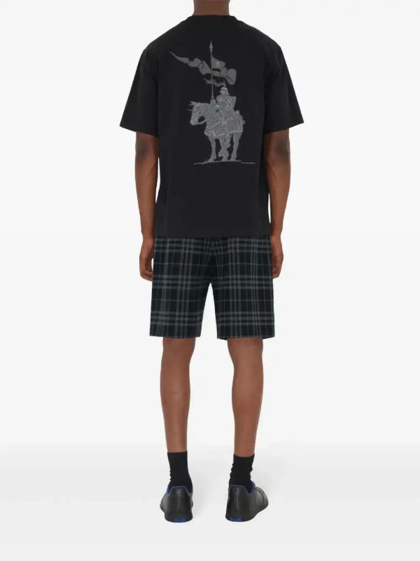 Burberry Blue Checked Shorts | Browns Track & Running Shorts