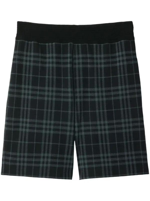 Burberry Blue Checked Shorts | Browns Track & Running Shorts