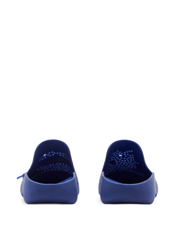 Burberry Blue Stingray Perforated Slippers | Browns Slippers