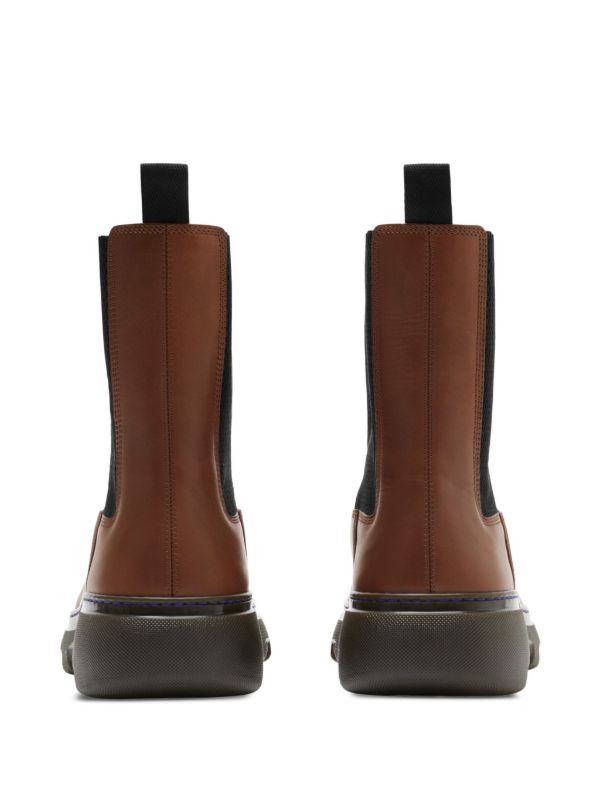 Burberry Brown Creeper Leather Chelsea Boots | Browns Boots