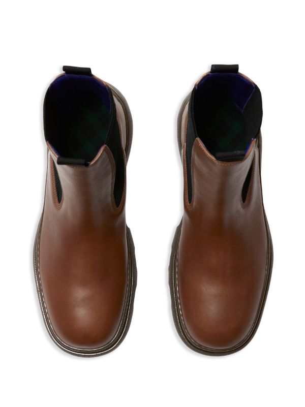 Burberry Brown Creeper Leather Chelsea Boots | Browns Boots