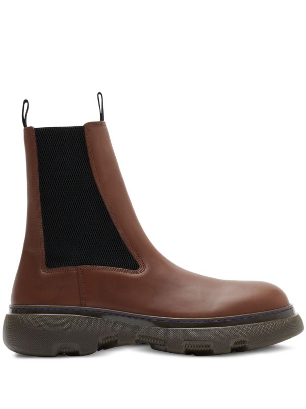 Burberry Brown Creeper Leather Chelsea Boots | Browns Boots