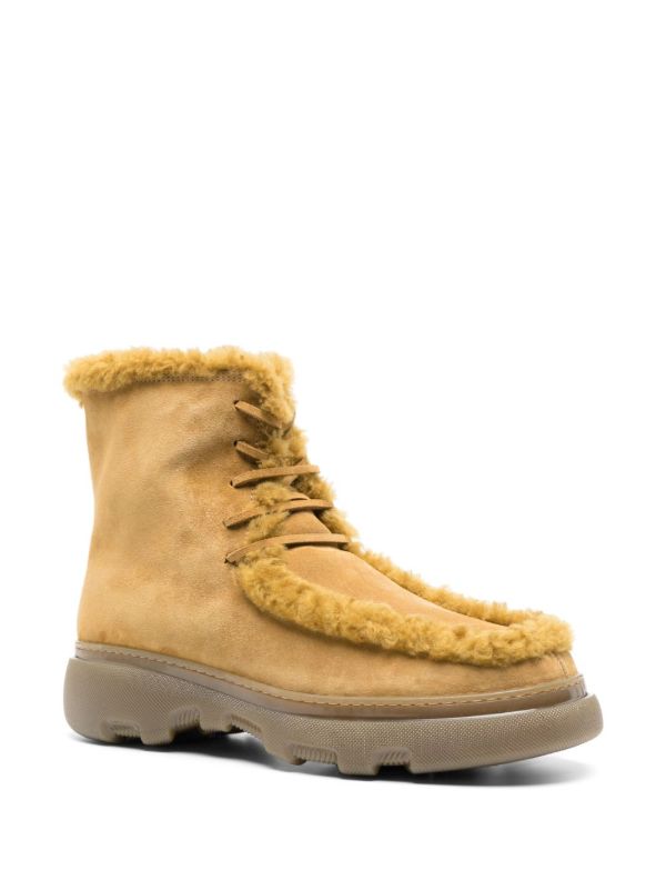 Burberry Brown Creeper Suede Boots | Browns Boots