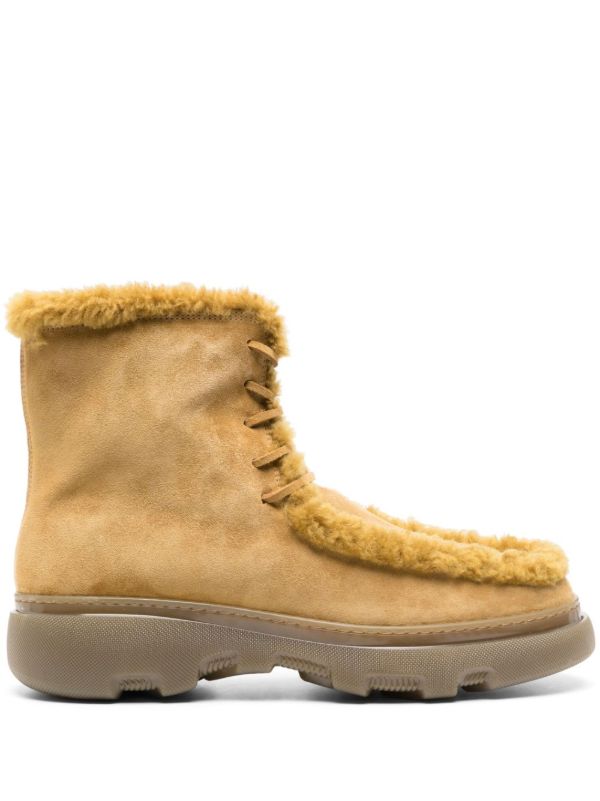 Burberry Brown Creeper Suede Boots | Browns Boots