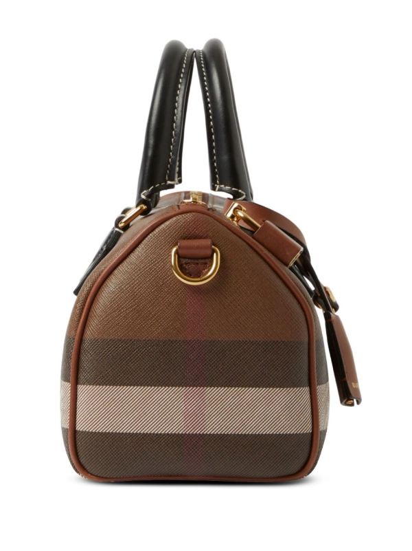 Burberry Brown Mini Checked Bowling Bag | Browns Mini Bags