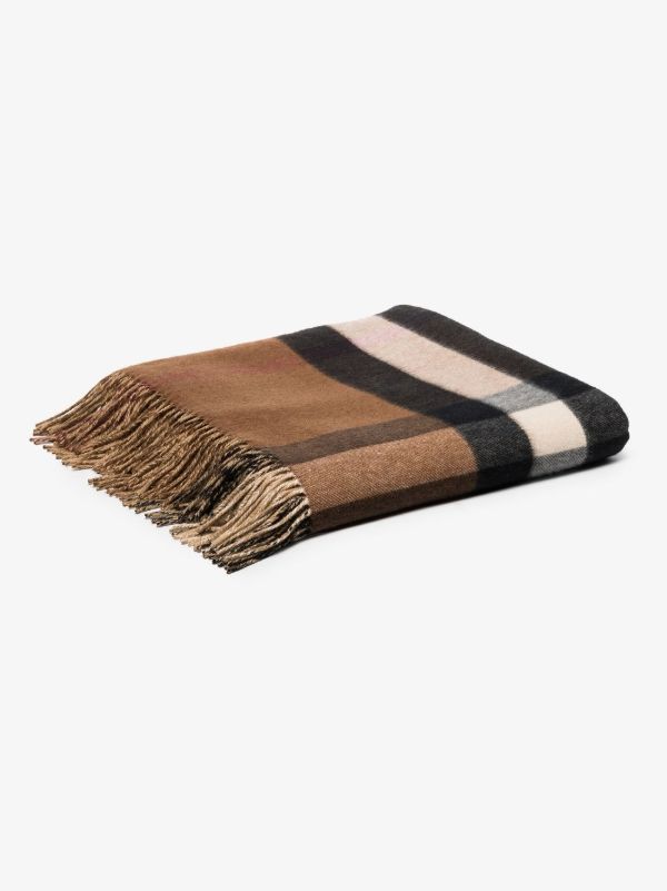 Burberry check cashmere blanket | Browns Blankets & Throws
