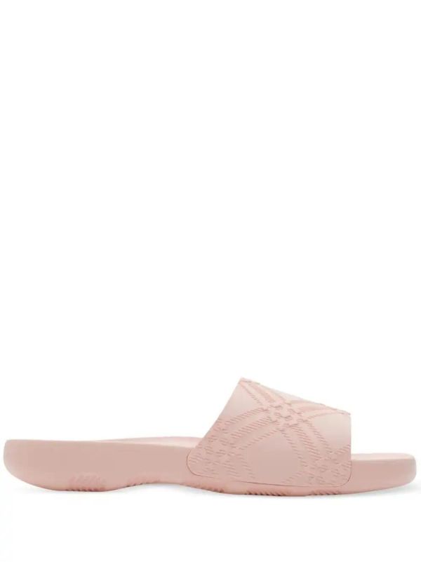 Burberry Check-Embossed Slides | Browns Flip Flops & Slides