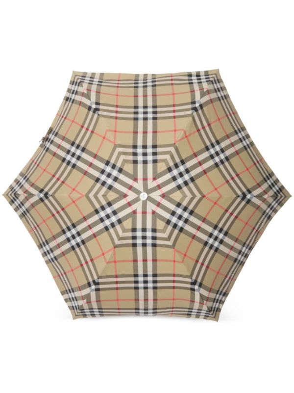 Burberry Check Folding Umbrella | Browns Travel Accessories
