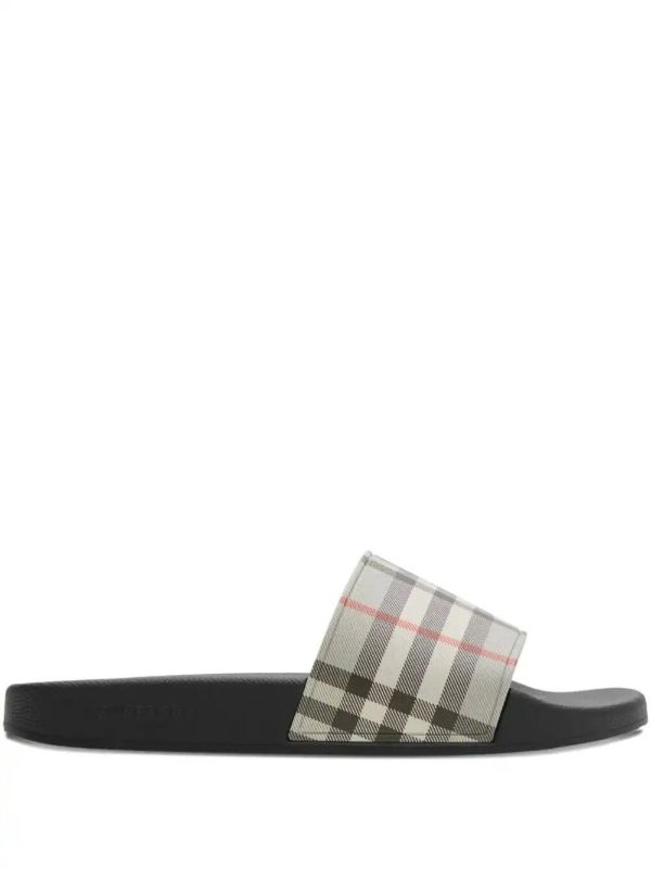 Burberry checked slides | Browns Flip Flops & Slides