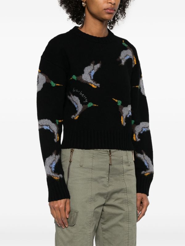 Burberry Duck-jacquard Sweater | Browns Knitted Sweaters