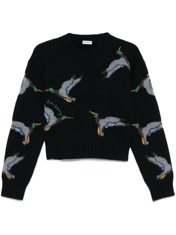 Burberry duck-jacquard sweater | Browns Knitted Sweaters
