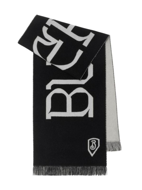 Burberry Logo-Intarsia Wool Scarf | Browns Scarves