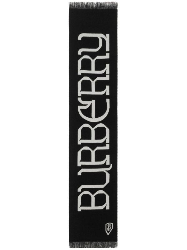 Burberry Logo-Intarsia Wool Scarf | Browns Scarves