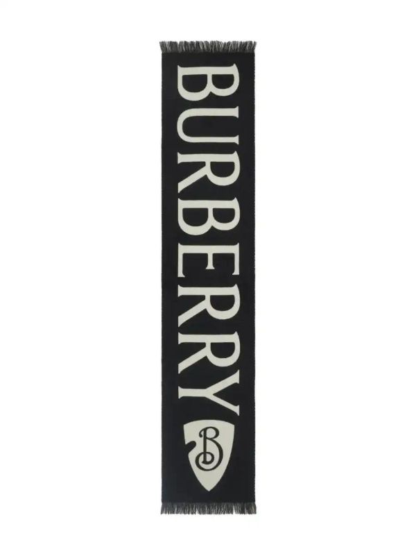 Burberry Logo-jacquard Wool Scarf | Browns Scarves