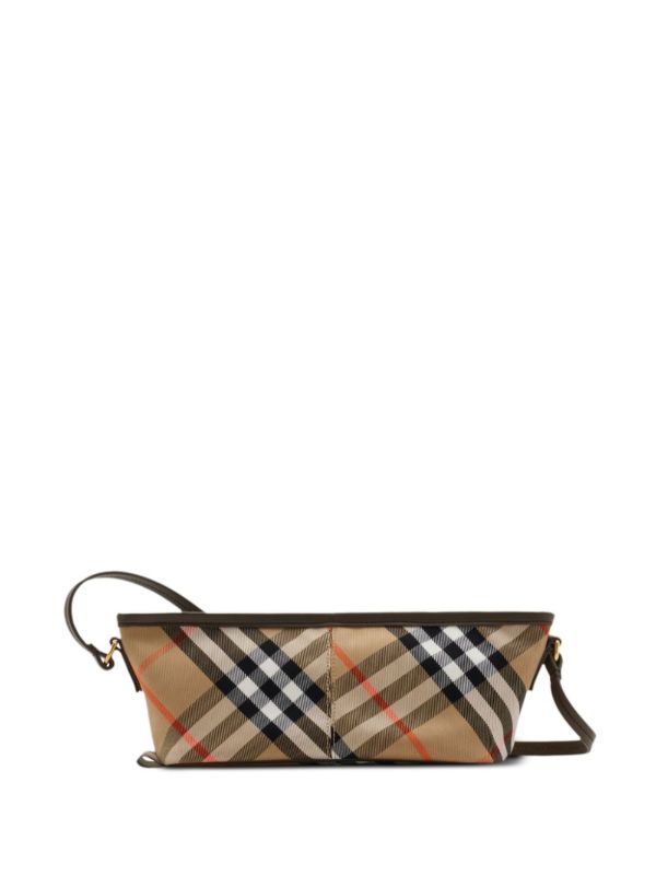 Burberry Neutral Checked Mini Shoulder Bag | Browns Shoulder Bags