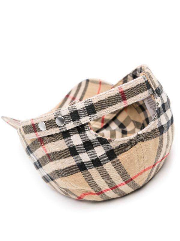 Burberry Neutral Vintage Check Cotton Baseball Cap | Browns Hats