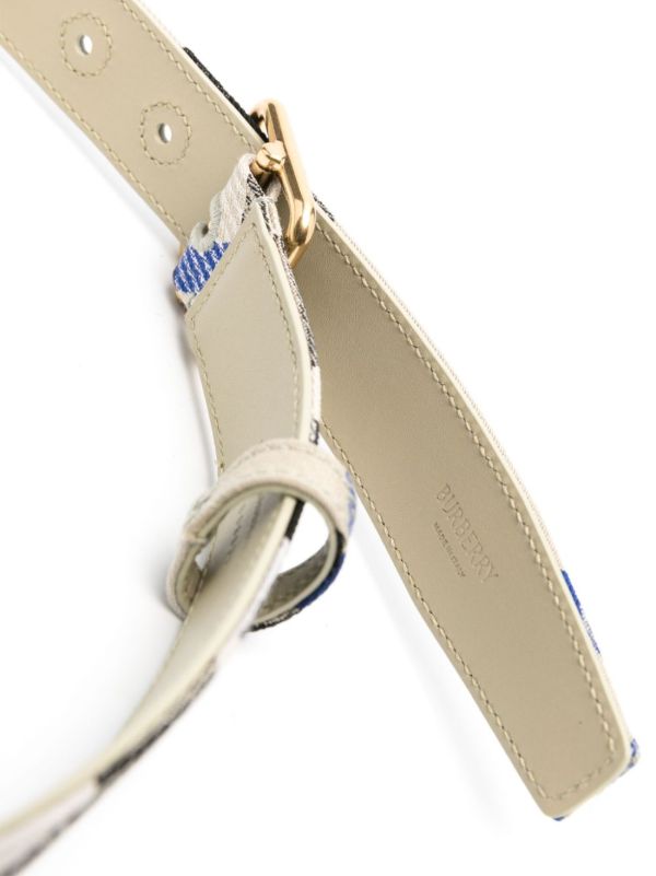 Burberry Tartan-patterned Leather Belt | Browns Belts