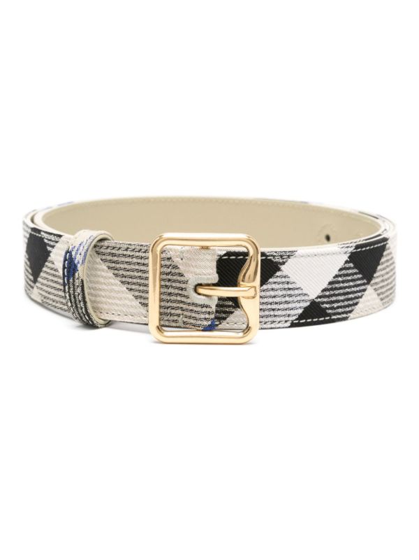Burberry tartan-patterned leather belt | Browns Belts