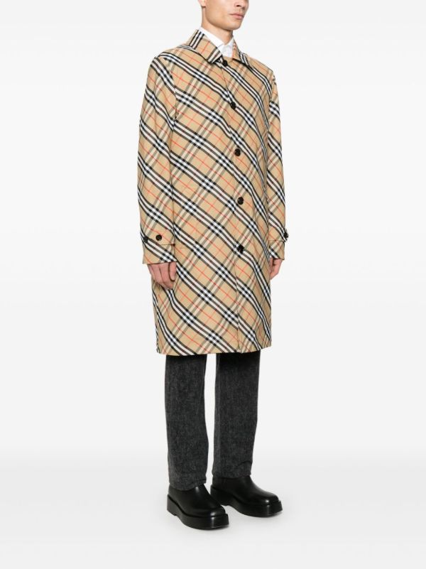 Burberry Vintage Check Coat | Browns Single Breasted Coats