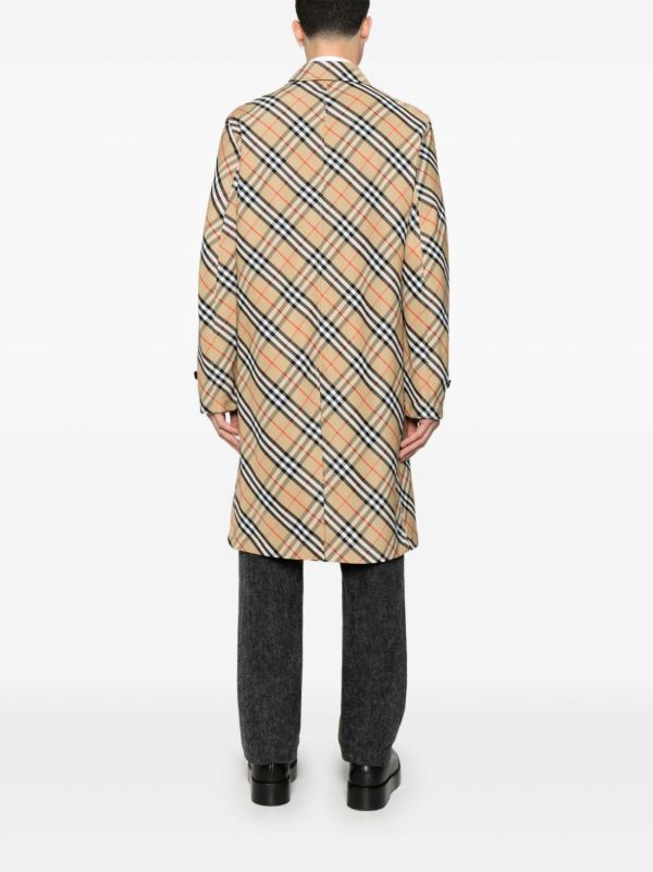 Burberry Vintage Check Coat | Browns Single Breasted Coats